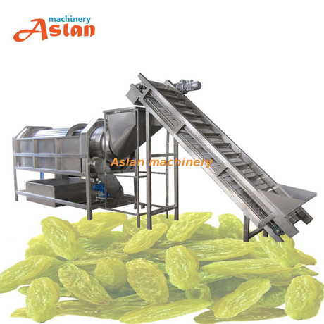 drum brush type dry raisin apricot washing cleaning machine 