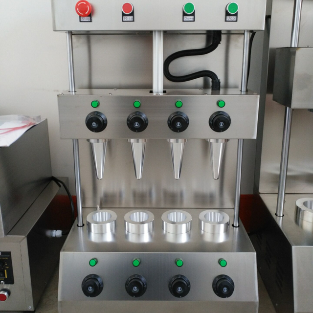 Pizza cone forming machine 