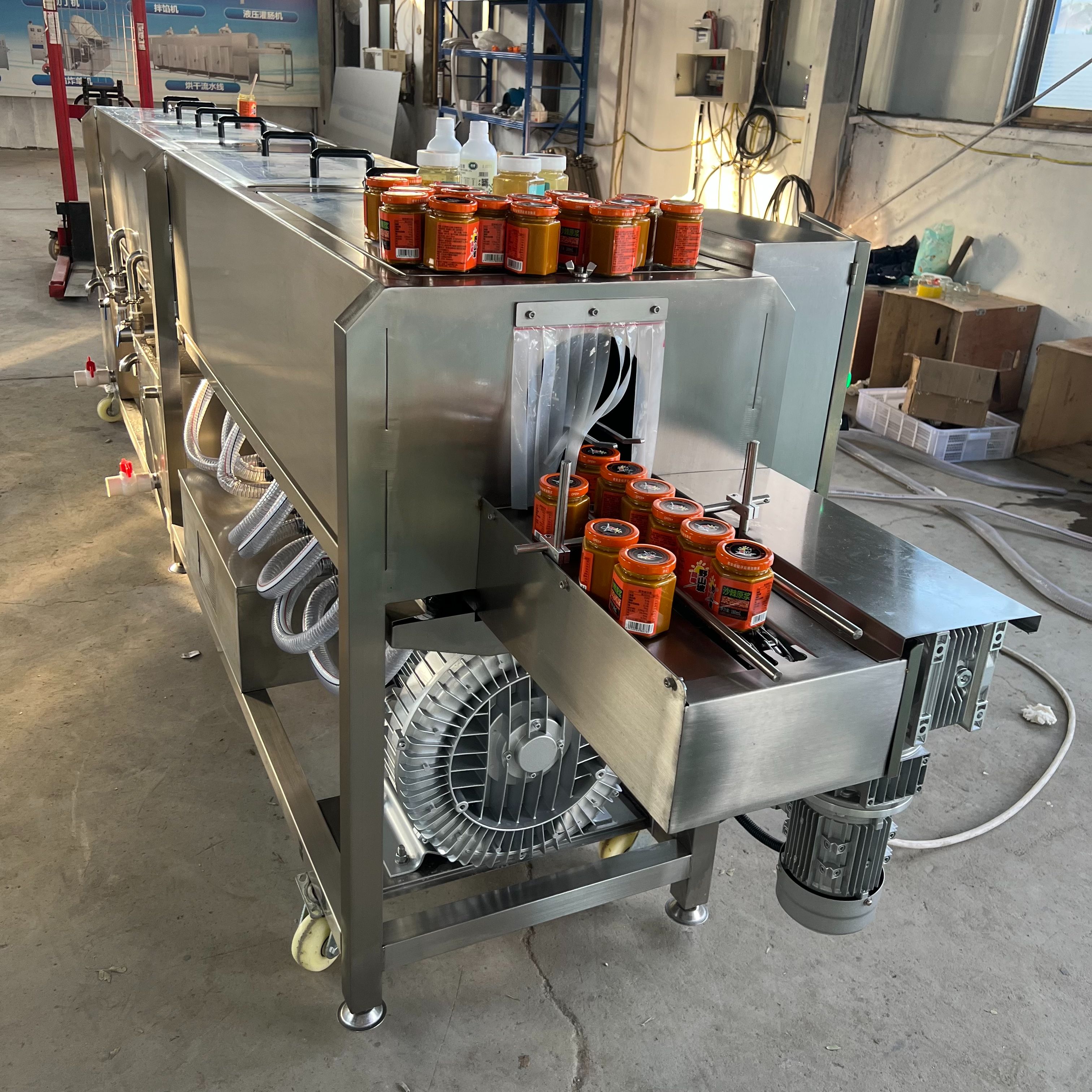 Glass Bottle Washing Sterilization Drying Machine PET Bottle Washer Sterilizer Dryer 