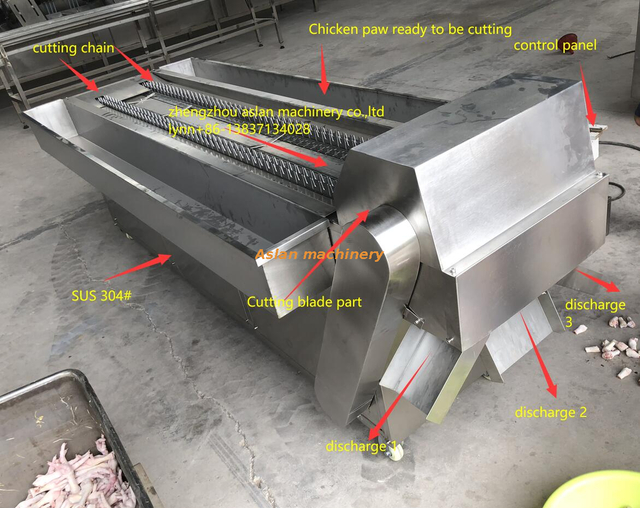 chicken feet paw cutting machine 